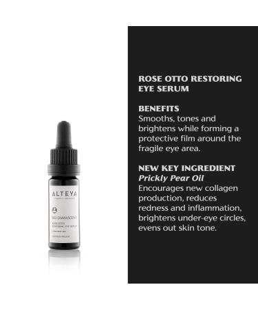 Alteya Organics Eye Serum - USDA Certified Organic Skin Care 0.34 Fl Oz - Bio Damascena Award-Winning Treatment with Bulgarian Rose Oil - Buy Online on GoSupps.com