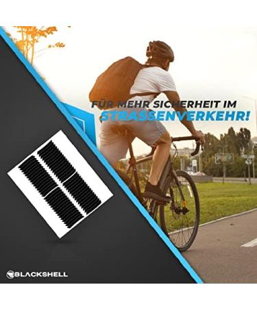 Blackshell Reflector Sticker Set - 60 Bicycle Rim Stickers for 27.5 28 29 Rims - Enhance Safety with Black Reflectors - Buy Online on GoSupps.com