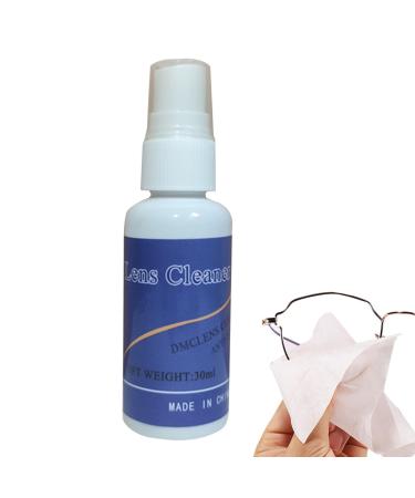 Glasses Cleaning Spray - Professional 30ml Glasses Cleaner - Multipurpose Eye Glasses Cleaner Spray Lens Solution Lens Cleaning Solution for Glasses Phone & Electronic Screens Littryee