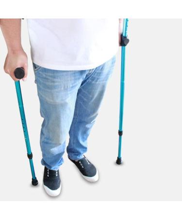 Adult Armpit Crutches Aluminum Foldable Canes Open Cuff Adjustable Walking Sticks for Women Men Seniors/2Pcs Lucky Star - Buy Online on GoSupps.com
