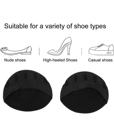 High Heeled Shoe Foot Cushions - 2 Pairs Breathable Forefoot Pads for Pain Relief - Black Pointe Shoe Toe Pads - Buy Online on GoSupps.com