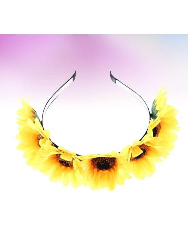 Buy Pretyzoom Sunflower Headband Wreath | Tropical Hair Accessories for Women | Perfect for Parties & Events - Buy Online on GoSupps.com