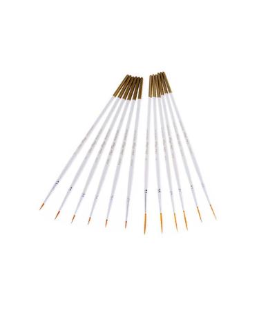 Beavorty 2 Set kids painting paintbrushes fine detail brush watercolor watercolor paint extra fine paint brush nylon paint brush Wooden watercolor pen child white Acrylic