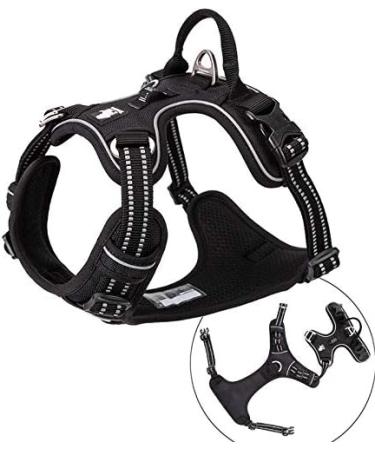 Truelove No Pull Dog Harness | Reflective & Adjustable Soft Padded Pet Vest | TLH56512 S Black - Best for Safe & Comfortable Walks - Buy Online on GoSupps.com