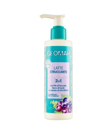 Geomar Lait D maquillant 2 en 1 Nettoie et d chiqueter l'huile d'avocat beurre de karit et extrait de raisin rouge 200 ml