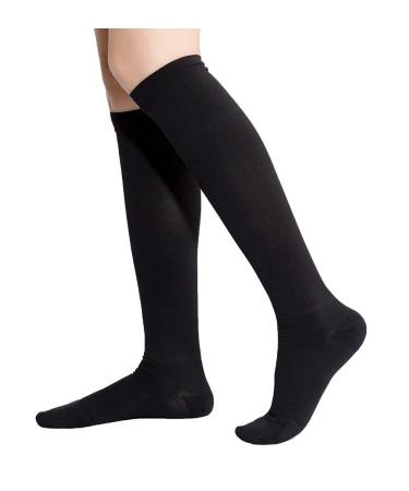 TOFLY Medical Compression Stockings 20-30 mmHg Knee High Compression Socks XL 20-30mmhg Closed-toe Black