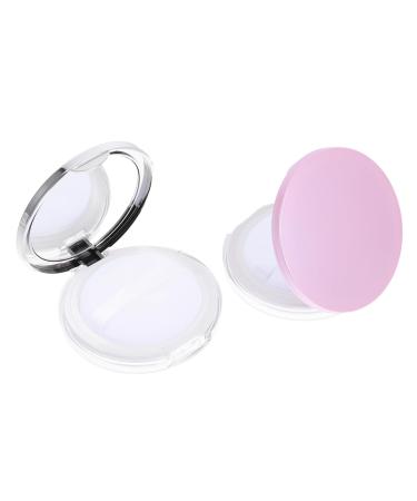 Beavorty Beavorty 2 Pieces Empty Loose Powder Box Compact with Mirror in Powder Puff - Portable Refillable Powder Box for Makeup - Travel Friendly for Beauty Touch-Ups