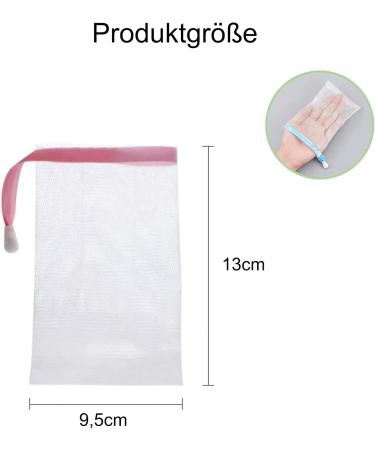 Catelves 8-Pack Nylon Soap Bags | Ideal for Solid Shampoo & Facial Cleaning | Colorful Soap Network Bags for Body Peeling - White Pink Purple Blue - Buy Online on GoSupps.com