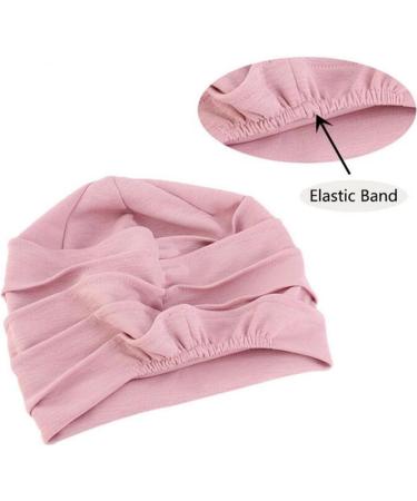 Cotton Chemo Head Scarf Turban Hat Sleep Cap Headwear Ethnic Wrap Cap Compatible Women with Chemo Cancer Hair Loss Skin Pink - Buy Online on GoSupps.com