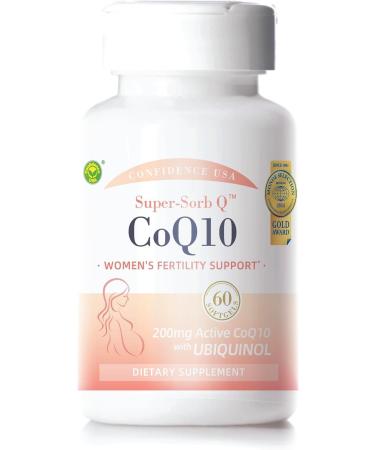 CFD Super-Sorb Q 200mg CoQ10 with Ubiquinol Feritility Support (60 Softgels)
