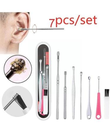 7pcs/Set Steel Ear Wax Removal Tools Kit - Earpick Wax Pickers for Ear Cleaning (Color as Shown) - Buy Online on GoSupps.com