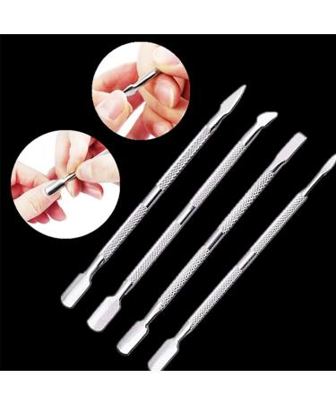 1PC Cuticle Pusher And Spoon Double-End Nail Cleaner Stainless Steel Cuticle Remover And Cutter Manicure And Pedicure Tool stainless steel cuticle pusher - Buy Online on GoSupps.com