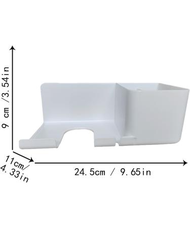 Hair Dryer Organizer | Adhesive Hair Dryer Hanger Blow Dryer Holder | Mark Hair Styling Care Tool Organizer with 3 Compartment and Plug Hook for Wall Second Generation Hair Dryer Rack White - Buy Online on GoSupps.com