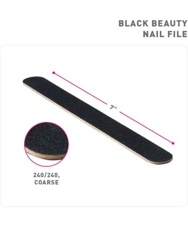 THE EDGE Black Beauty Wide 240/240 Grit Nail File (Single) - Buy Online on GoSupps.com