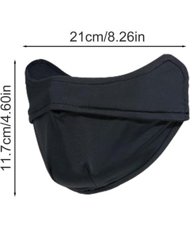 UPF 50+ Sun Protection Face Mask - Adjustable Fast Drying Facial Cover for Sports Blocks UVA & UVB Rays - Black - Buy Online on GoSupps.com