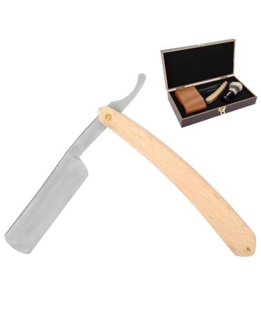 Premium Shaving Head Razor Set - Manual Razor Beard Brush & Wooden Gift Box | Perfect Gift for Men - Buy Online on GoSupps.com