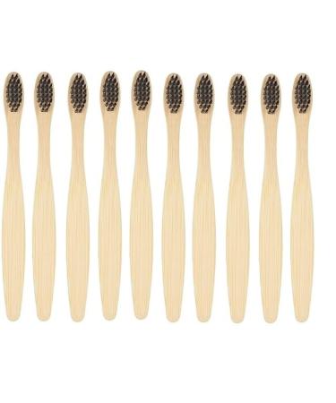 10 Pack Bamboo Toothbrushes Soft Bristles Eco-Friendly Toothbrushes for Unisex Adult