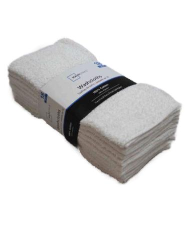 Mainstay New 18 Terry White Washcloths Cotton 11 X 11 Thin Wash Rags Wash Cloths
