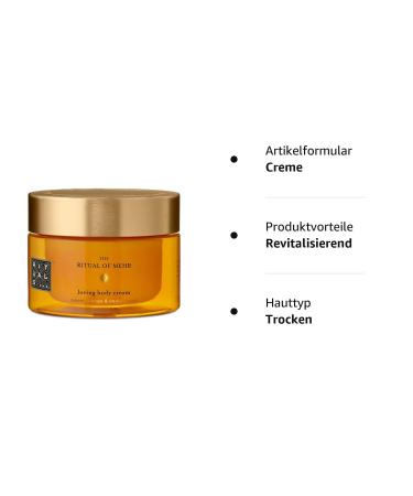 Shop Rituals The Ritual of Mehr Body Cream 220ml - Nourishing Daily Moisturizer for Glowing Skin | International Shipping - Buy Online on GoSupps.com