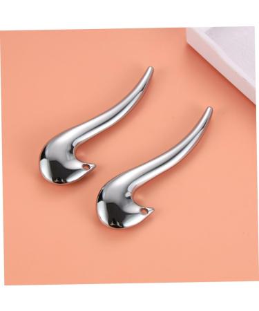 Beavorty 2pcs Metal Acupuncture Stick Eye Massager Tool Facial Massagers for Women Acupoint Massager Eye Scraping Massager Eye and Nose Massager Eye Roller Eyes Scraper Zinc Alloy 10.00X3.20X3.00CMx2pcs Silverx2pcs - Buy Online on GoSupps.com