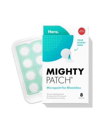 Mighty Patch Micropoint for Blemishes from Hero Cosmetics - Hydrocolloid Acne Spot Treatment Patch for Early Stage Zits and Hidden Pimples, 395 Micropoints (8 Patches)