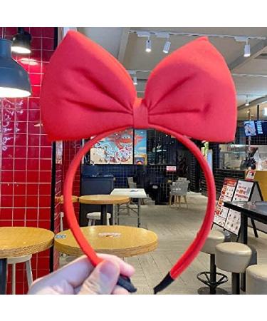 Bowknot Headband for Women Red Bows for Hair Accessories Hair Bows for Girls Hair Hoops Bowknot Hair Bands for Christmas Birthday Cosplay - Buy Online on GoSupps.com