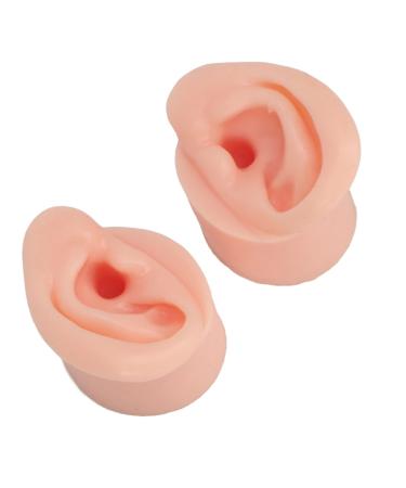 Practice Ear Model 1 Pair Ear Model Soft for Beginners for Piercing Salon (Light Skin Color)