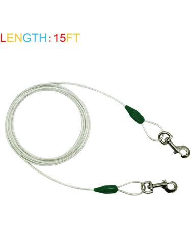 Petest Reflective Traction Rope for Medium Dogs - 4.5m 27kg (60lbs) | Dark Green/Silver - Buy Online on GoSupps.com