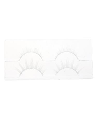 POPETPOP 2 Pairs White False Eyelashes Cross Eyelashes Full Strips Eyelash Makeup Eyelashes Reusable Cosplay Lashes Eyelashes Women Faux Lashes Miss Chemical Fiber Tool Fluffy