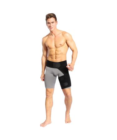 Honiwu Adjustable Hip Support Bandage for Men - Relief for Groin, Hamstring, Thigh, and Sciatic Nerve Pain - Buy Online on GoSupps.com