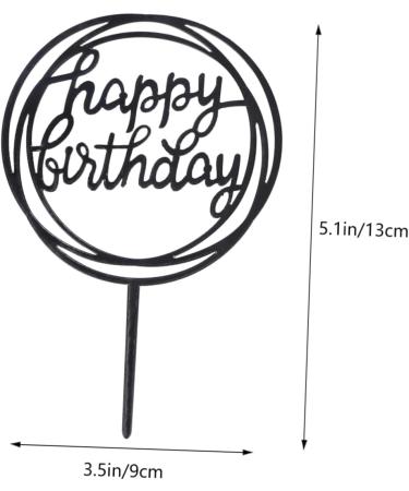 Acrylic Cake Picks & Dessert Toppers | Chic Round Cake Topper for Birthdays & Celebrations - 9x0.1x13 cm - Buy Online on GoSupps.com