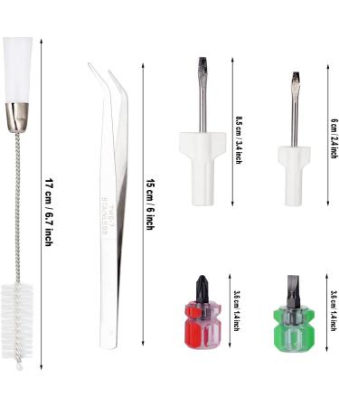 Sewing Machine Cleaning Kit - 6 PCS Overlock & Serger Service/Repair Tools with Screwdrivers, Tweezer, Lint Brush - Buy Online on GoSupps.com