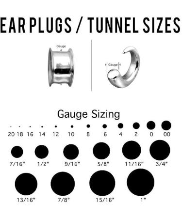 3 Pairs Thin Silicone Glow in The Dark Ear Skin Tunnels 2G-1/2 inch Red/White/Black 0G - Buy Online on GoSupps.com