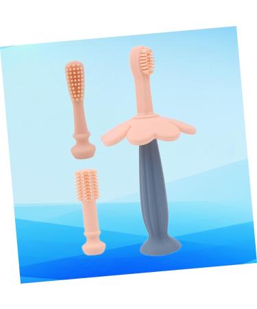 Frcolor Infant Toothbrush - Silicone Children's Tooth Cleaning Tool Pink - 1 Pack - Buy Online on GoSupps.com