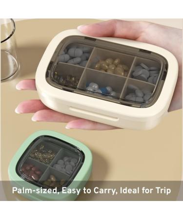 Buy Cute Travel Pill Case | Compact Daily Vitamin Box & Stylish Organizer | Portable White Pill Box for Medicines & Supplements - Buy Online on GoSupps.com