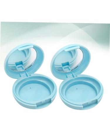 IWOWHERO DIY Makeup Powder Case 1 Set 2pcs powder compact container face powder container loose powder empty box powder puff 6.1x6.1cm Blue - Buy Online on GoSupps.com