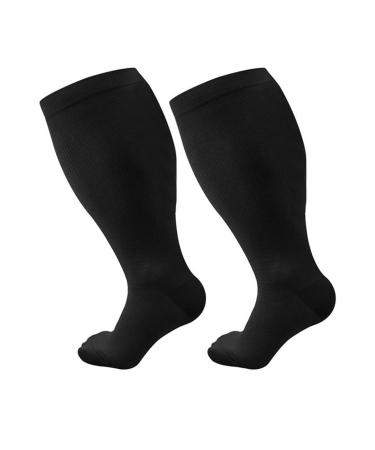 TNSRAY 3XL compression socks for women & men plus size wide calf calming comfortable gradient support for nurses flight sport oversized men women travel socks