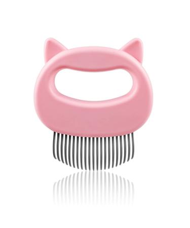 Cat Comb ,Pet Hair Removal Massaging Shell Comb, Cat Shedding and Grooming Comb for Long or Short Haired ,Pet Slicker Brush to Remove Matted Tangled Fur and Loose Hair for Cat/Dog/Bunny (Pink)