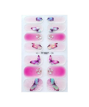Manicure Full Cover Stylish Self-Adhesive Nail Decals Nail Art Wraps Nails Sticker Butterfly-shape(6) Style6