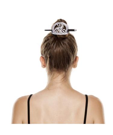 Celtic Hair Clip Set for Women - Vintage Nordic Viking Knot Slide Pins with Wooden Stick for Long Hair (2pcs) - Buy Online on GoSupps.com
