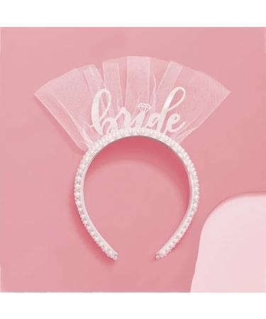 JSGHGDF BrideTo Be Headband Bachelorette Party Bachelorette Headband Bridee Headband Pearls Headband For Women Wedding Headband White - Buy Online on GoSupps.com