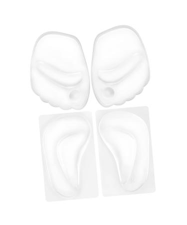 FRCOLOR 2 Pairs Silicone Mat Shoe Foot Insoles for Men Arch Support Inserts Arch Support Pads Forefoot Cushion Foot Pad Arch Support for High Heels Damping Men and Women Plug-in As Shown Medium