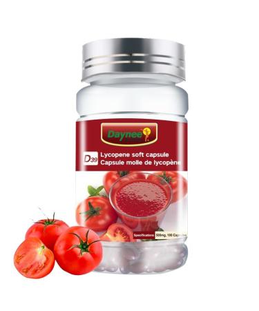Upondata Lycopene Capsules - Natural Tomato Extract 100mg Organic Complex Formula Supplement - Gluten-Free Non-GMO 100 Softgels