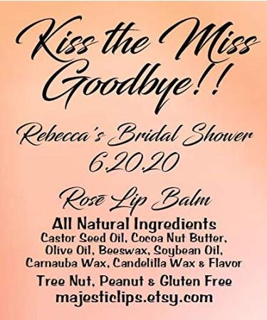 Personalized 15 KISS THE MISS GOODBYE Ros Wine Lip Balms - Perfect Wedding Favors for Bridesmaids - Buy Online on GoSupps.com