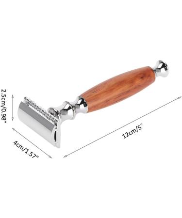 Buy Men's Safety Razor - Classic Bamboo & Wooden Handle Stainless Steel | International Shipping - Buy Online on GoSupps.com