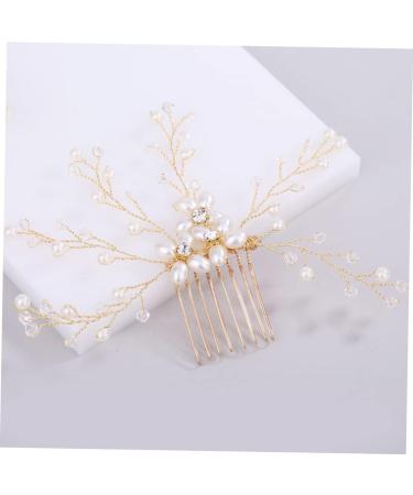 Ipetboom Bridal Headpiece Women Hairpin Bridal Wedding Tiara Wedding Hair Comb Crystal Headpiece Wedding Headpiece Bride Hair Accessories Pearl Bridal Tiara - Buy Online on GoSupps.com