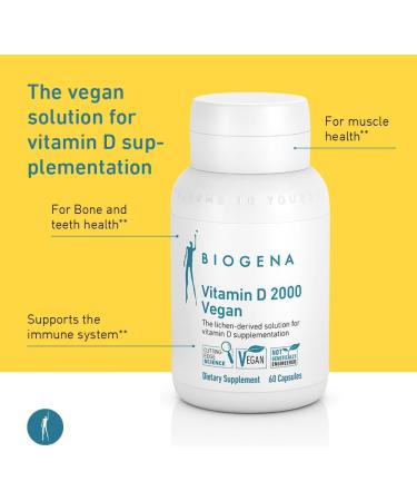 BIOGENA Vitamin D 2000 - 60 capsules - Buy Online on GoSupps.com