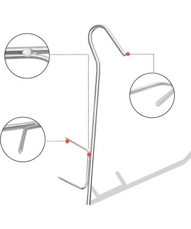 BSSMMAI Smoked Hooks Set - 6 Double Pointed Stainless Steel 21cm Hooks for Smoking Fish Meat & Sausage | Premium Quality BBQ Accessories - Buy Online on GoSupps.com