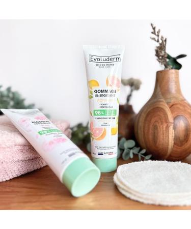 EVOLUDERM - Energizing Citrus Scrub - 150 ml - 98% Natural Origin - Vegan - Made in France - Pack of 2 x 150 ml - Buy Online on GoSupps.com