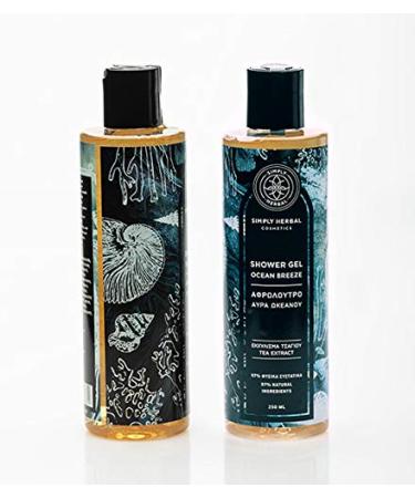 Simply Herbal Shower Gel Ocean Breeze with Tea Extract - Refreshing 250ml for All Skin Types | Buy Internationally - Buy Online on GoSupps.com